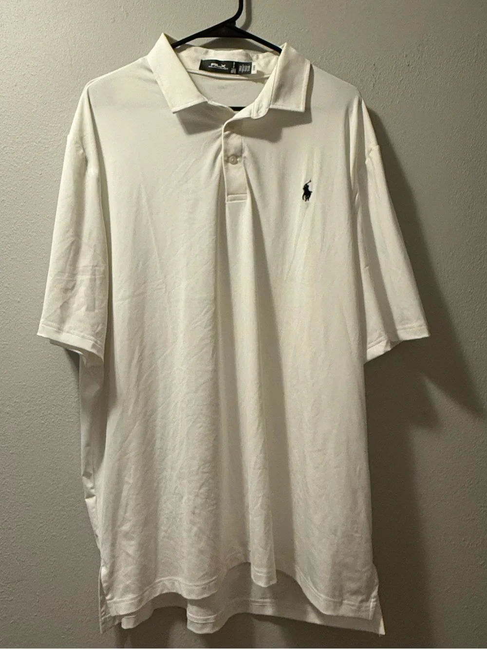 Ralph Lauren Men's White Polo with Navy Pony Logo